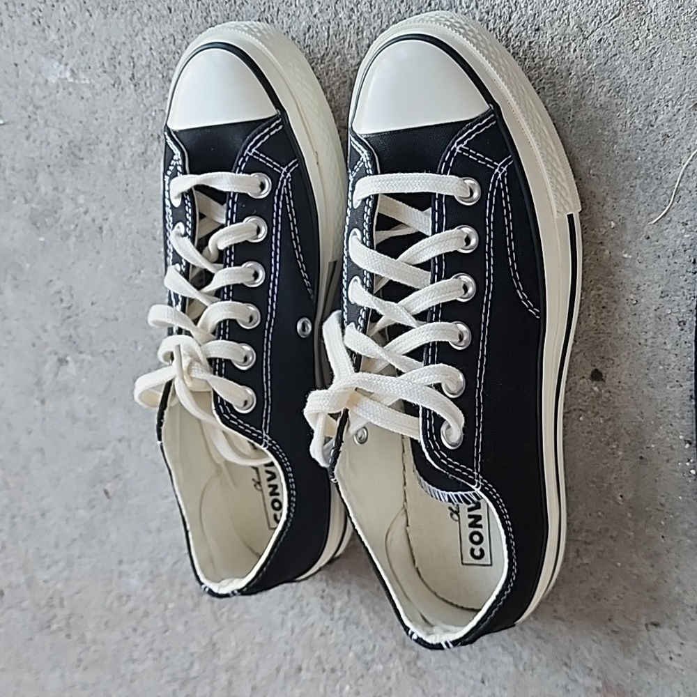 Converse Chuck 70 Low Top Classic Black Sneakers Men 5.5; Wom 4.5